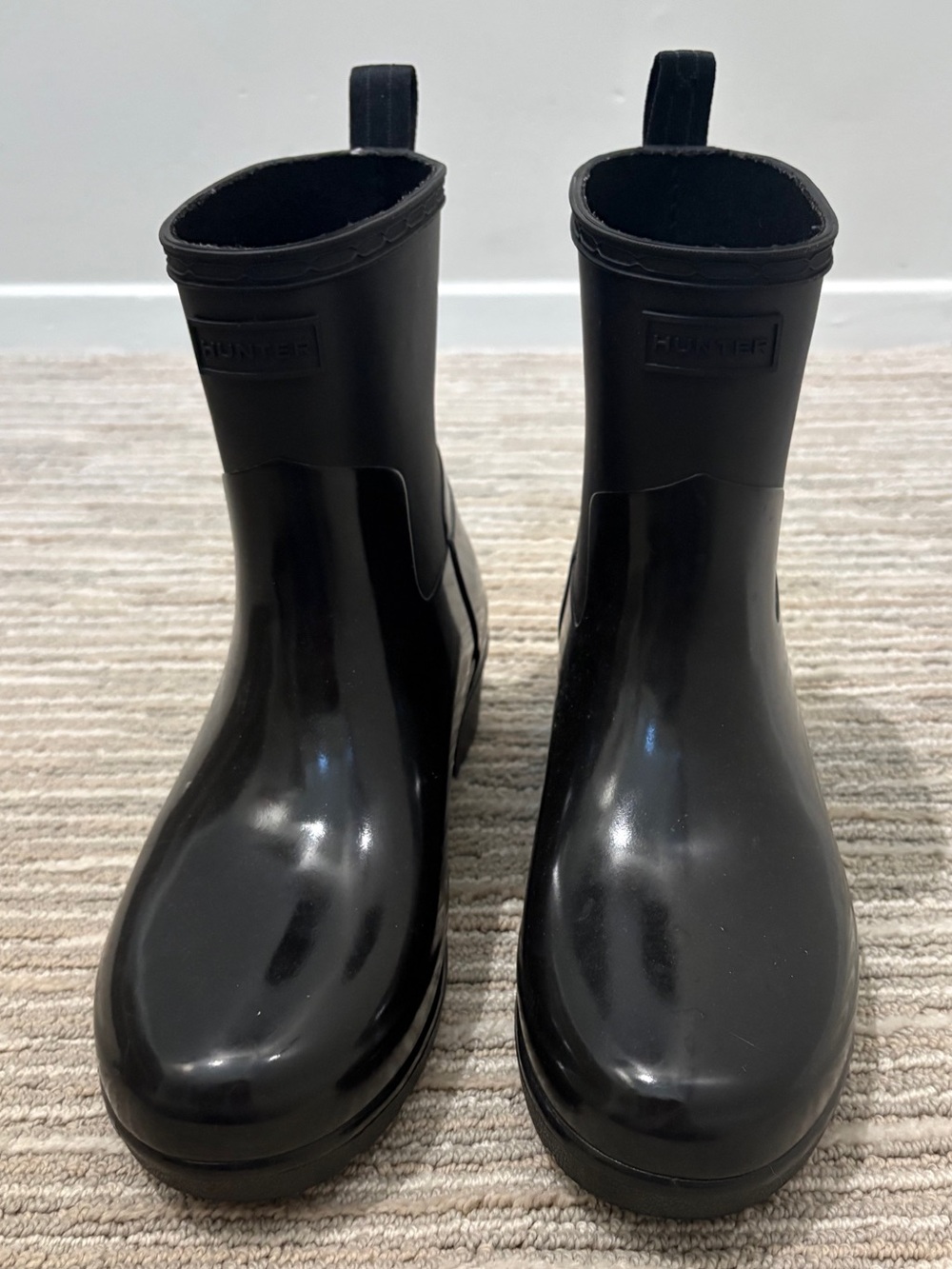 Hunter Original Gloss Waterproof Rain Boots in black